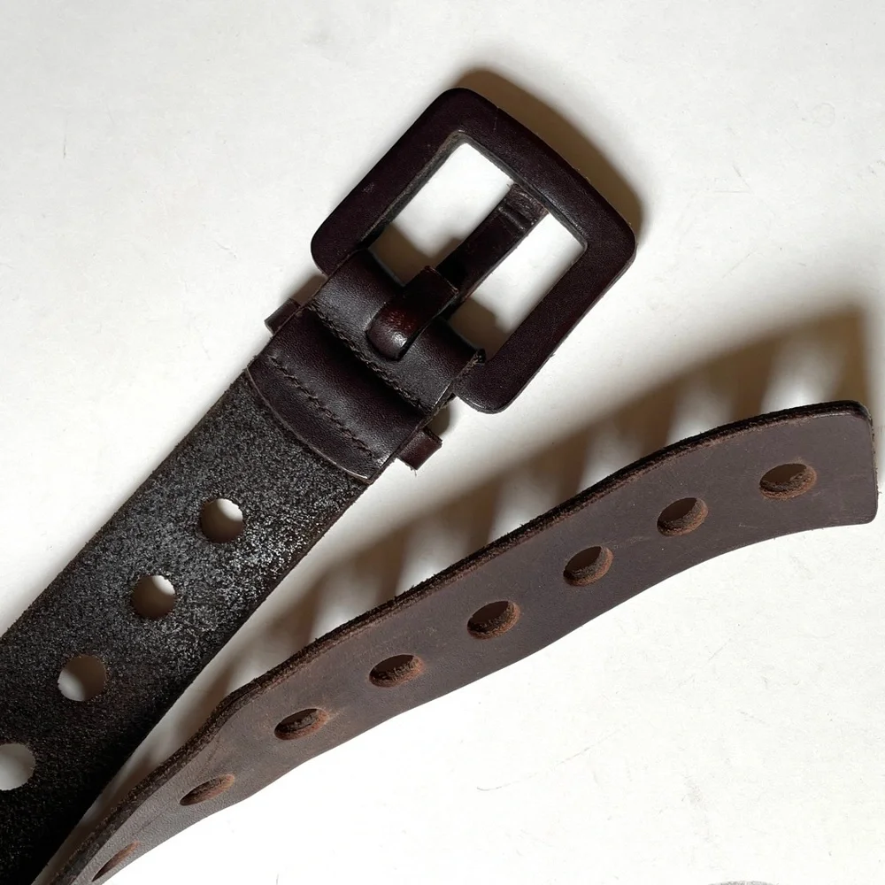 Vintage Gorgeous leather belt women Beautiful Brown - Picture 8 of 8